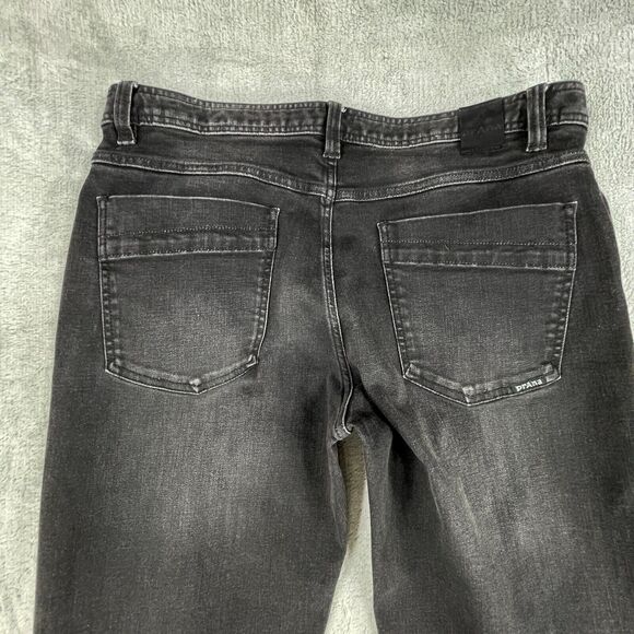 Prana Born From The Experience Jeans Men's 36 X 34 Black Slim Fit Straight Leg - Picture 5 of 15